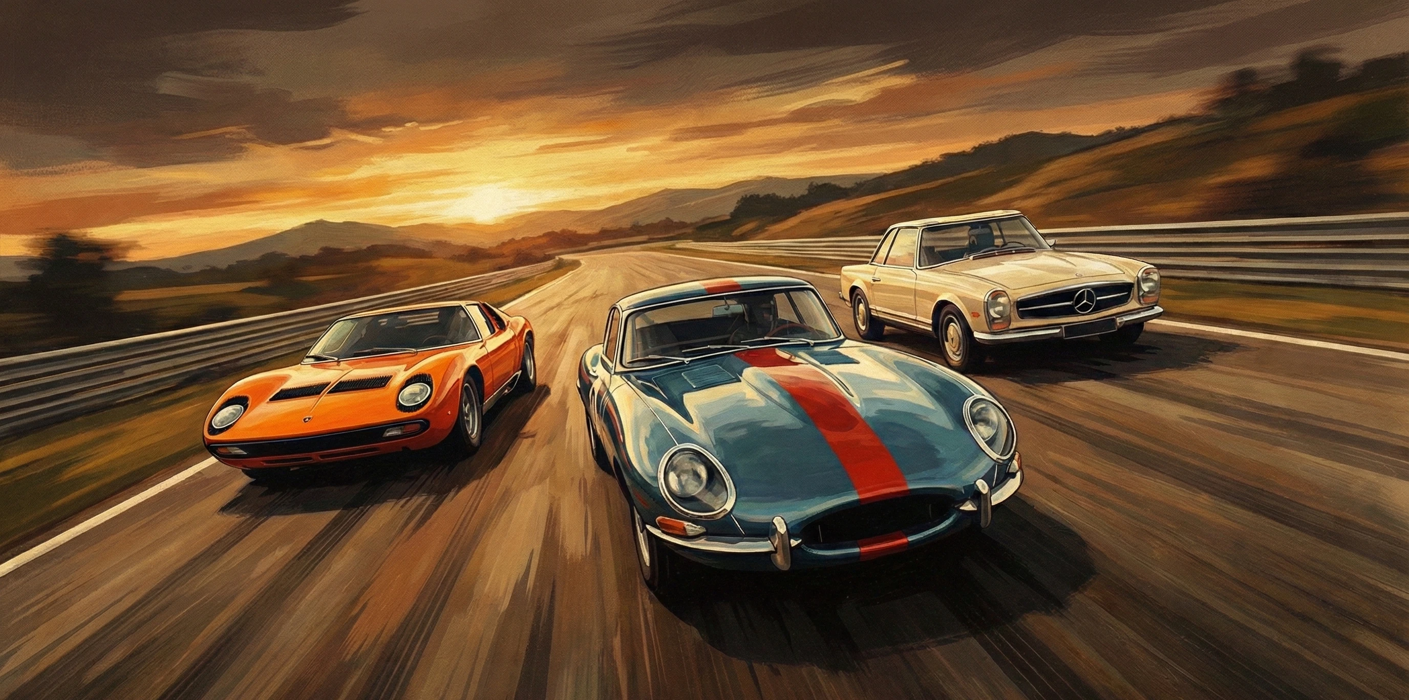 Vintage Racing Illustration